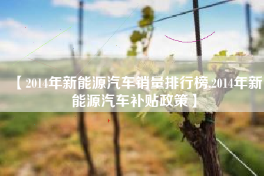 【2014年新能源汽车销量排行榜,2014年新能源汽车补贴政策】