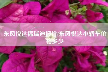 东风悦达福瑞迪报价/东风悦达小轿车价格多少