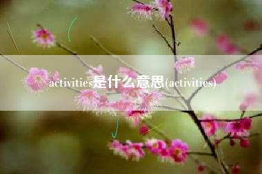 activities是什么意思(activities)