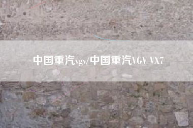 中国重汽vgv/中国重汽VGV VX7