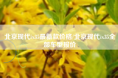 北京现代ix35最新款价格/北京现代ix35全部车型报价 北京现代ix35最新款价格/北京现代ix35全部车型报价