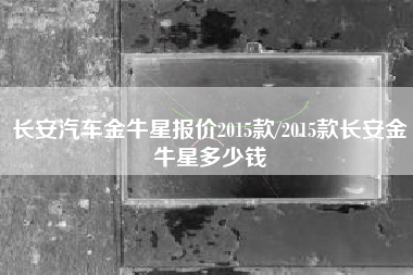 长安汽车金牛星报价2015款/2015款长安金牛星多少钱