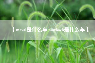 【maval是什么车,mavbach是什么车】