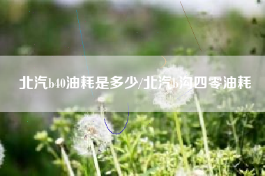 北汽b40油耗是多少/北汽b沟四零油耗