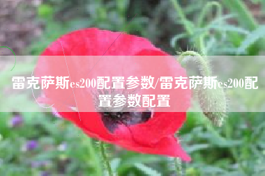 雷克萨斯es200配置参数/雷克萨斯es200配置参数配置