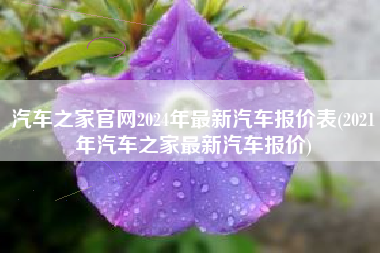 汽车之家官网2024年最新汽车报价表(2021年汽车之家最新汽车报价)